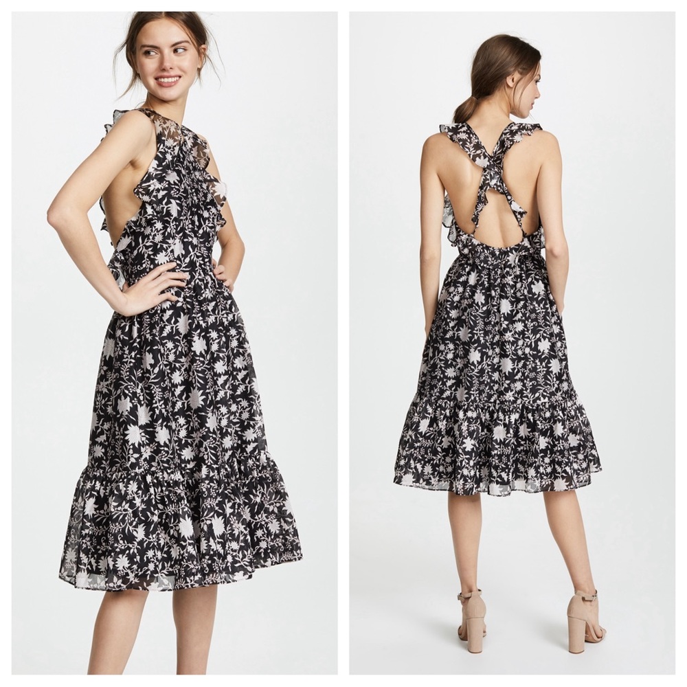 Ulla Johnson Wilda Floral Midi Dress Size 4